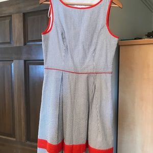 Seersucker midi dress